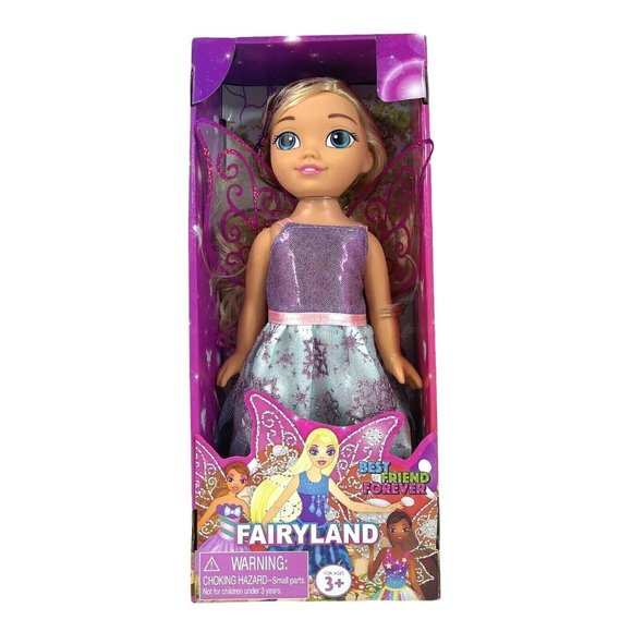Fairyland Doll Best Friend Forever Blond Hair Blue Eyes Sparkly Wings 11 Inches - Picture 2 of 7